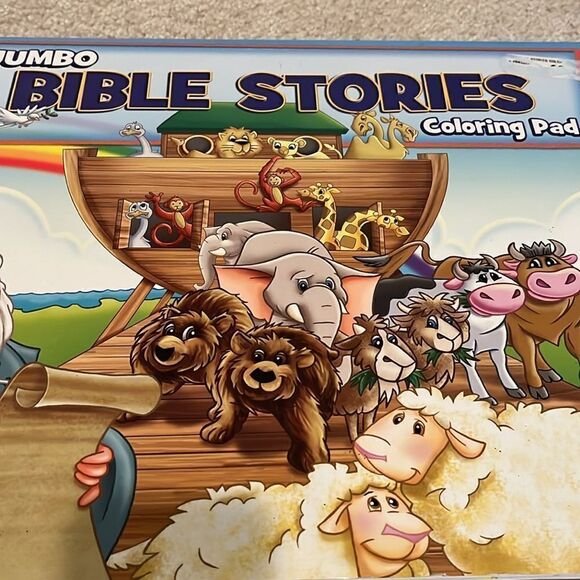 KIDS JUMBO BIBLE STORIES COLORING PAD - Picture 2 of 6